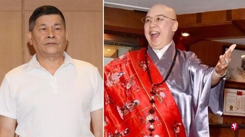 澎恰恰（左）与恒述法师。（互联网）