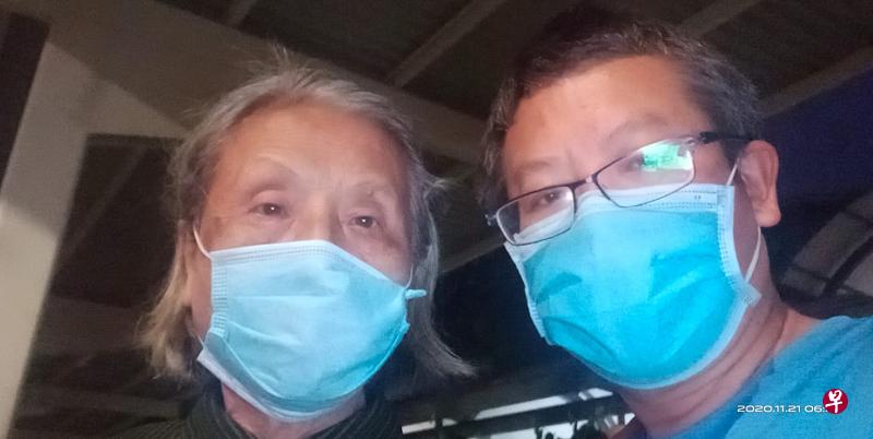 陶明感激居民和警方寻回母亲。（受访者提供） 