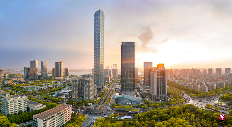 中国与新加坡合作项目之一的苏州工业园区。（苏州工业园区提供）