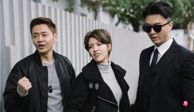 张振朗（左起）、蔡思贝、王浩信在《反黑路人甲》中合作。（档案照）