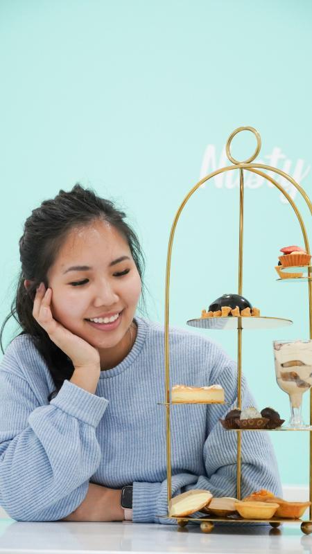 沈芋廷认为网店的营业时间虽然灵活，但顾客无法品尝到新鲜出炉的曲奇。（受访者提供）