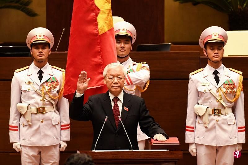 越共中央总书记、国家主席阮富仲是越南数十年来权势最大的领袖之一。政治分析员预料，他可第三度出任越共中央总书记。（法新社）