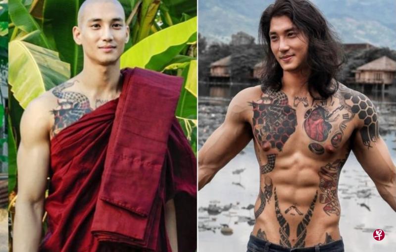 缅甸艺人Paing Takhon体验当出家人竟成网红。（互联网）