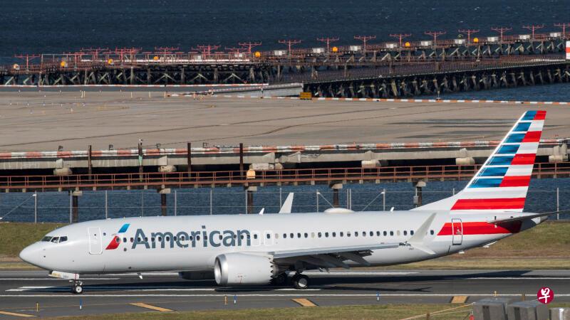 波音737 Max机型去年底在美国复飞，图为美国航空公司718航班客机。（路透社档案照） 