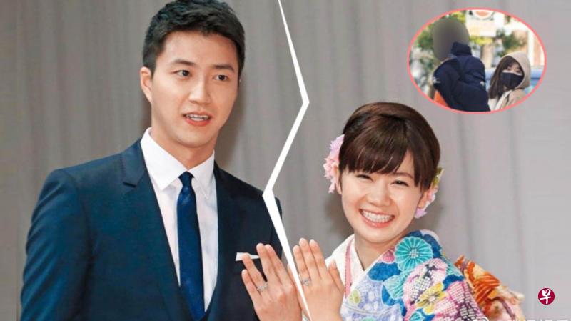 江宏杰（左）和福原爱最近传闹婚变，原因是福原爱被拍到疑似出轨（小图）。（互联网） 