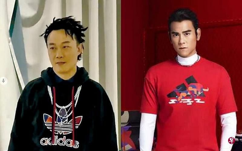 陈奕迅（左）和彭于晏宣布和adidas终止合作。（互联网）
