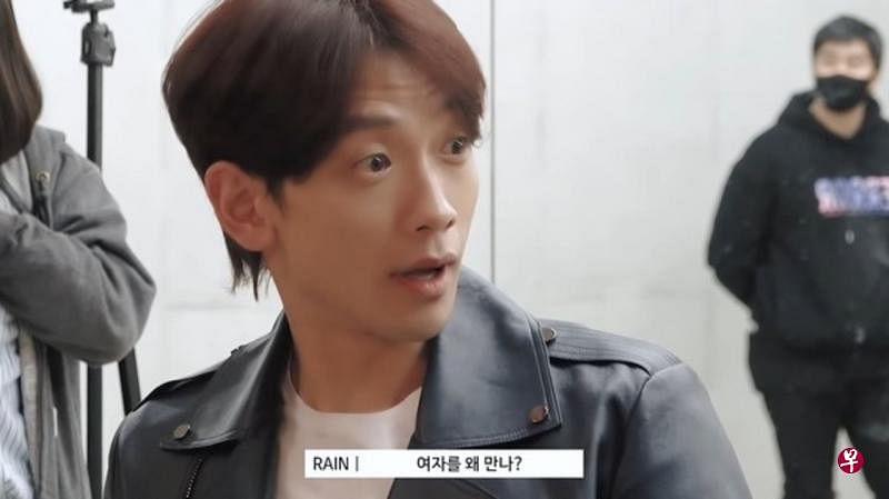 Rain听了李孝利的反常规建议，惊慌到瞪大眼睛。（互联网）