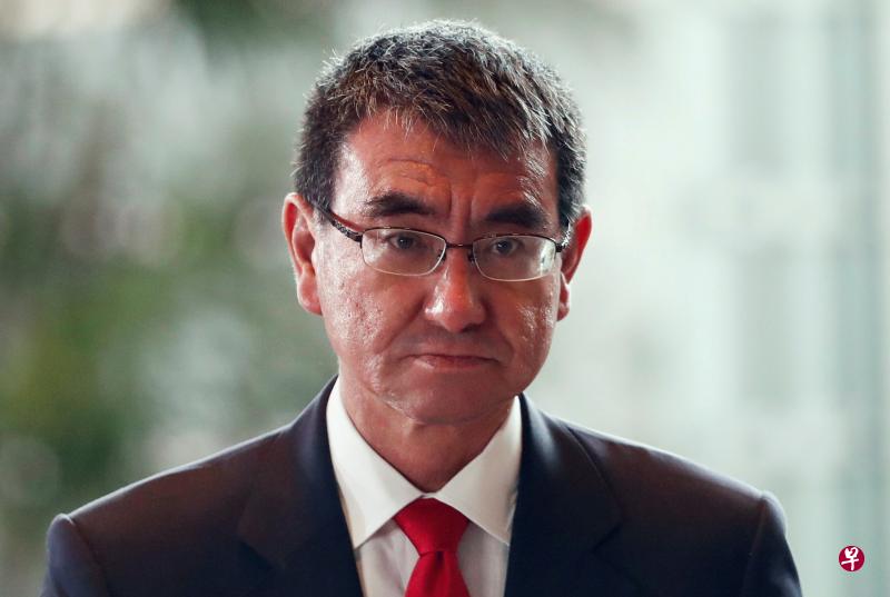 据日本媒体，担任日本冠病疫苗部长的河野太郎已向首相菅义伟表明，他决定参加自民党总裁选举。（路透社） 