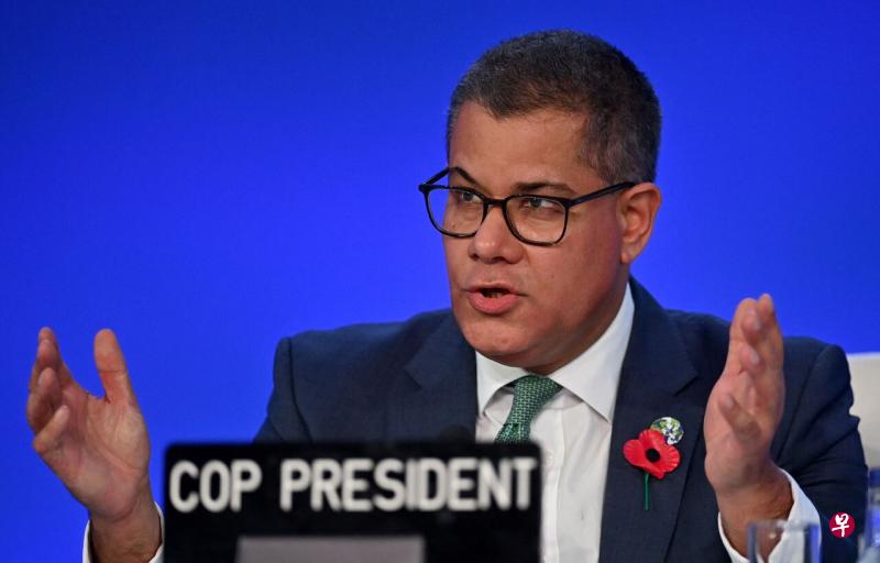联合国气候变化大会主席夏尔马说，COP26全体会议将给予与会代表足够时间进行讨论，并表示不少谈判方还有一些症结问题未解决。（法新社） 
