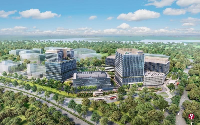 科学园通道1号的设计，旨在达到我国建设局绿色建筑标志白金奖（BCA Green Mark Platinum）的评级。（凯德集团提供照片） 