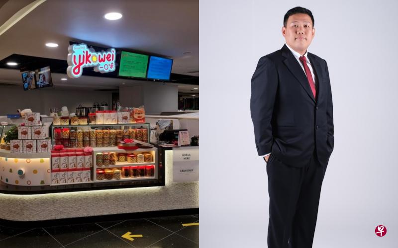（左图）今年1月份，“一口味”在樟宜机场第三搭客大厦设立一间实体店，专推伴手礼。（右图） “一口味”由第二代周理杭掌舵，他带领团队成功走上转型之路。（受访者提供） 