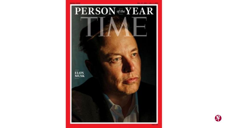 美国SpaceX公司创始人、特斯拉执行官埃隆·马斯克（Elon Musk）被评为《时代》周刊2021年度人物。（路透社） 