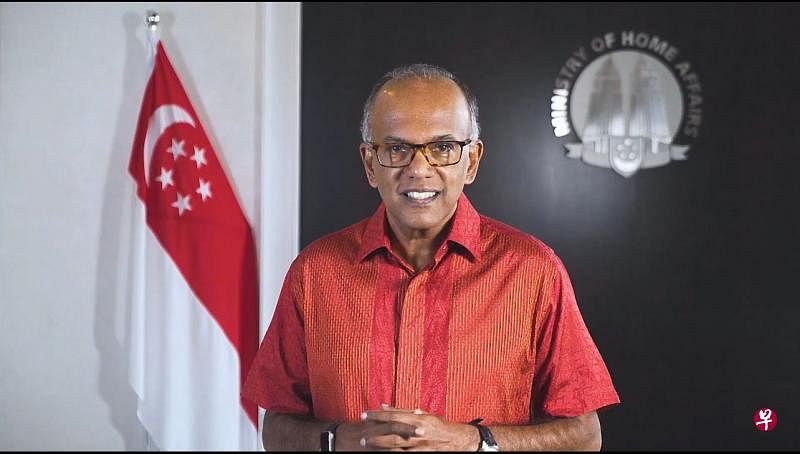 内政部长兼律政部长尚穆根在上周五举办的警察部队工作计划研讨会上指出，我国诈骗案去年上升52%，警方将重整资源，将反诈骗部门扩展成反诈骗指挥处。（新加坡警察部队的视频截图） 