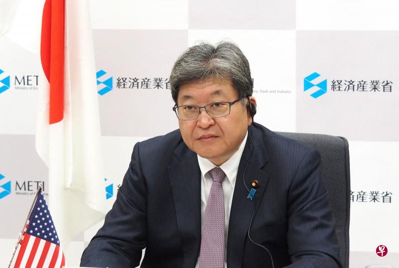 日本经济产业部长萩生田光一周四说，日本要跟进欧盟的行动，立即切断对俄石油进口将面临困难。（法新社） 