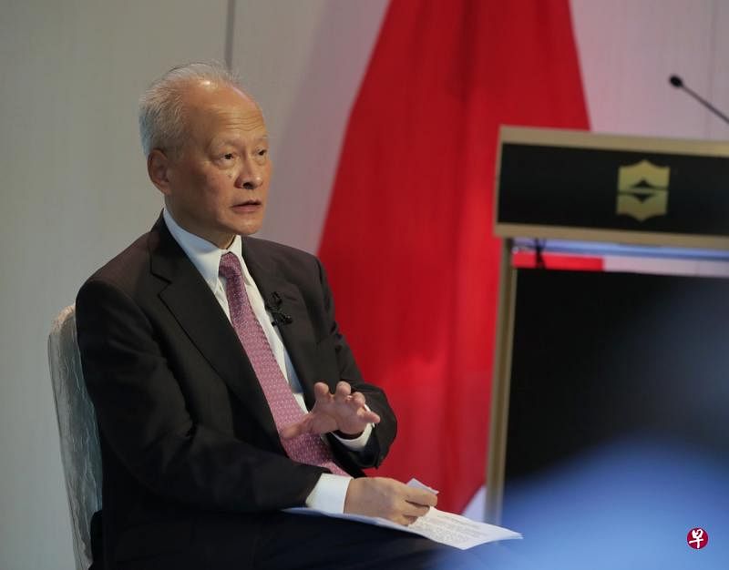 中国资深外交官崔天凯说，美国似乎正偏离对台湾的政治承诺，这是“非常危险、令人担忧的发展”。崔天凯曾在2014年至2021年担任中国驻美大使。（档案照） 