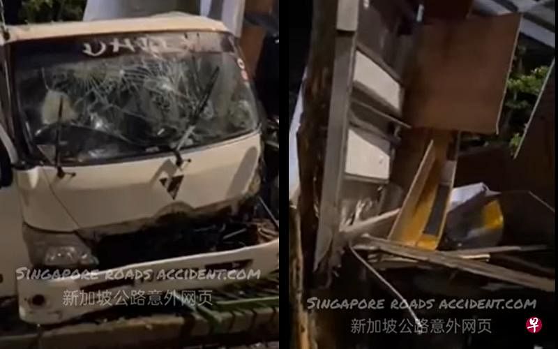 一辆罗厘发生车祸，造成两死六伤，25岁司机过后被捕。（取自面簿） 