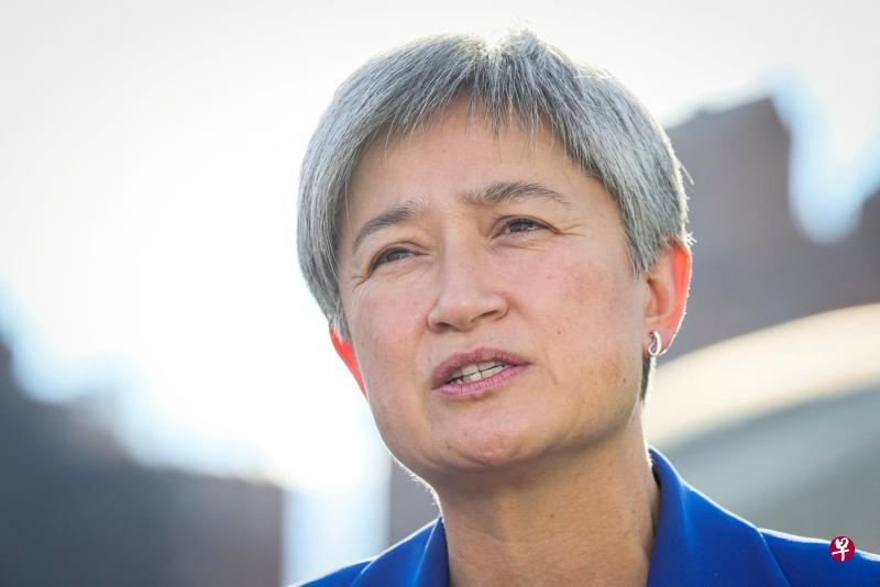 澳洲外长黄英贤说，澳洲“将永远是以色列坚定的朋友”，并致力于实现两国解决方案。（路透社） 