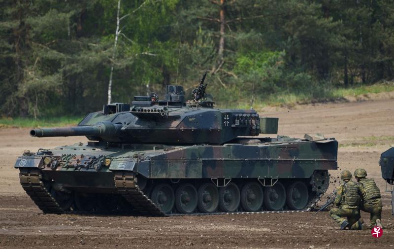 波兰可能向乌克兰运送豹2型（Leopard 2）坦克。（法新社） 