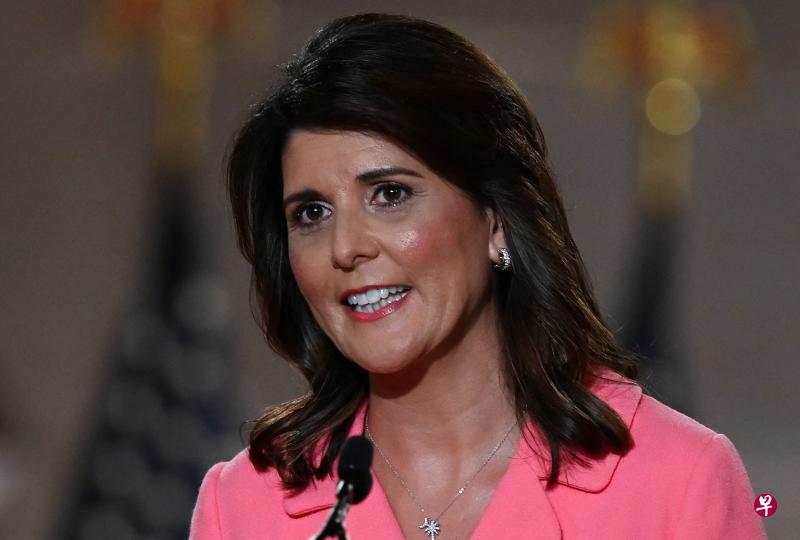 美国驻联合国前大使黑莉（Nikki Haley）星期二（2月14日）发布视频宣布，美国已到了更换新一代领导人的时候了，并誓言争取成为共和党的2024年总统候选人。（法新社） 