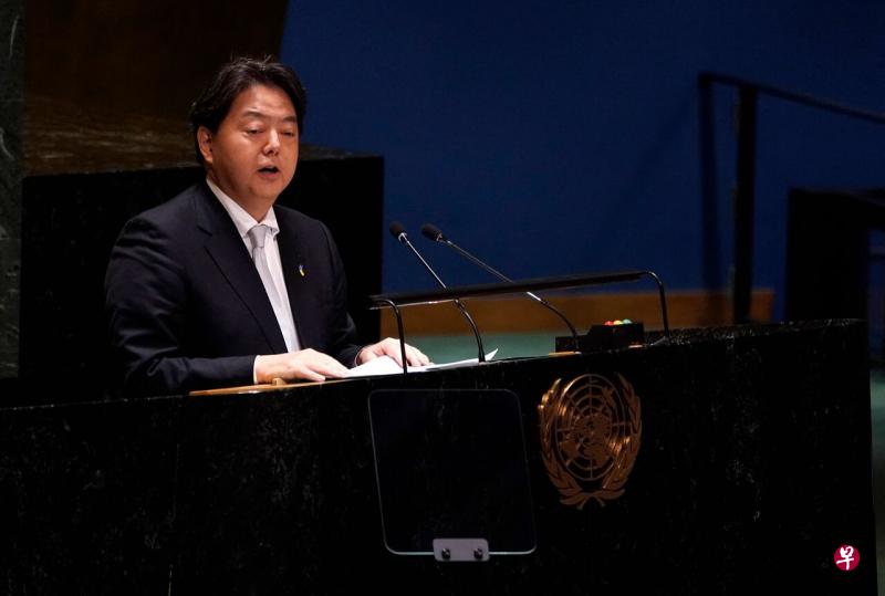 日本外交部长林芳正将出席星期五由日本、美国、澳大利亚和印度组成的“四边机制”（QUAD）外长会议。（法新社） 