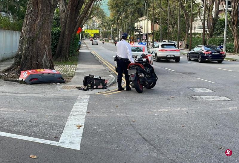 警方随后抵达现场调查。（受访者提供）  