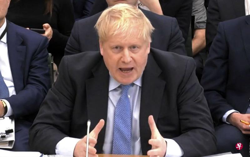 3月22日，英国前首相约翰逊就“派对门”事件向英议会特权委员会说，他从未向国会撒谎。（法新社） 
