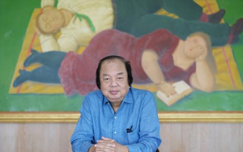 首场“东南亚讲堂”的主讲嘉宾是印尼国信集团创办人翁俊民博士。（谢智扬摄）