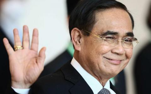 巴育担任泰国首相已将近九年。（法新社）