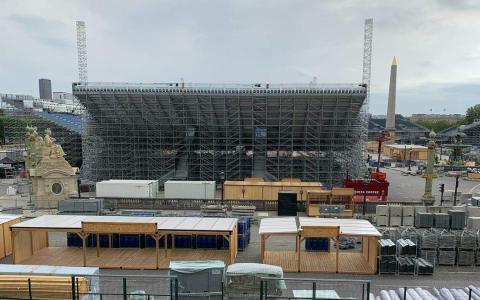 因为奥运而面目全非的协和广场。（作者提供）