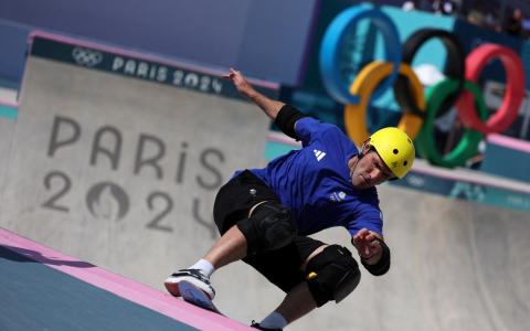 51岁滑板高手安迪麦克唐纳终于盼到可以参加奥运。（路透社）