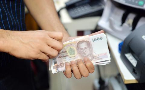 泰铢在大选后上涨。（档案照片）