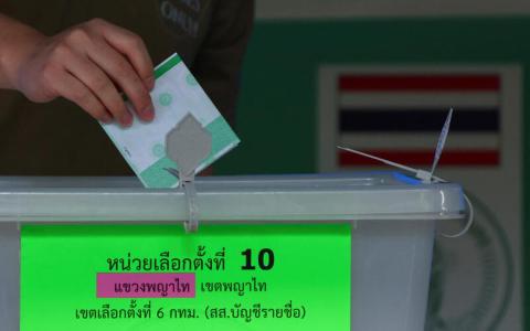 泰国星期天（5月14日）举行全国大选，逾5000万合格选民有权参与投票。（路透社）