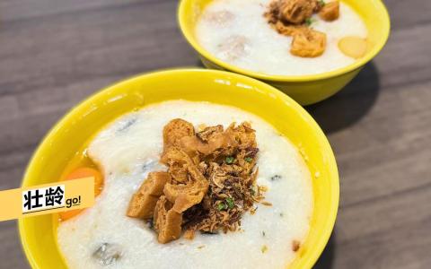 广东人煮粥，喜欢将粥熬至米粒开花，水米融合，入口浓稠绵软，层次丰富。（翁铭芯摄）