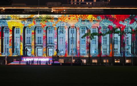 新加坡国家美术馆今年初重新举办“昼夜璀璨艺术节”。（档案照片）