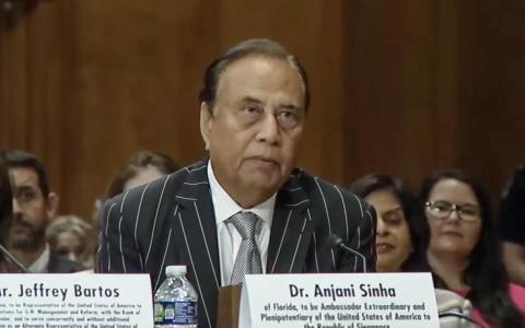 美国参议院确认辛哈为美驻新大使