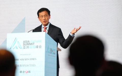 社会政策统筹部长兼卫生部长王乙康10月9日在亚洲前瞻峰会发表闭幕演讲。（梁麒麟摄）