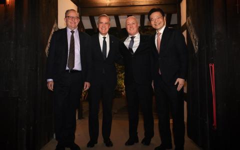 黄总理与新西兰澳洲及加拿大领导人共进晚餐