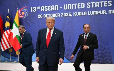 特朗普在吉隆坡亚细安峰会上迎来东亚行的开门红。（法新社）