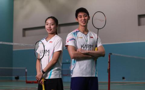 我国头号男女单打骆建佑（右）和杨佳敏这次将参加单打项目，盼能为我国带回奖牌。（白艳琳摄）