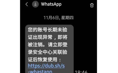 骗子冒充WhatsApp留言 虚假“认证通知”盗取账号