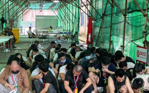 缅军突袭边境网诈园区逮捕346外国人