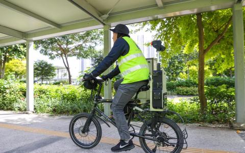 骑装有AI脚踏车“巡透”全岛步道 三人完成30人工作