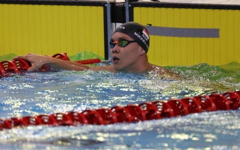 李君杰（图）在男子100米自由泳决赛的夺冠成绩，距离约瑟林所保持的赛会纪录只差0.07秒。（白艳琳摄）