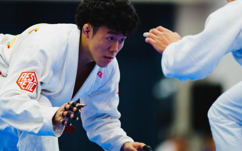 林天植曾在两年前的杭州亚运会上和这个项目的奖牌失之交臂。（新加坡全国奥林匹克理事会提供）