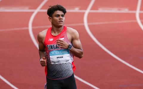 新加坡短跑好手路易斯创造了新的男子200米全国纪录。（海峡时报）