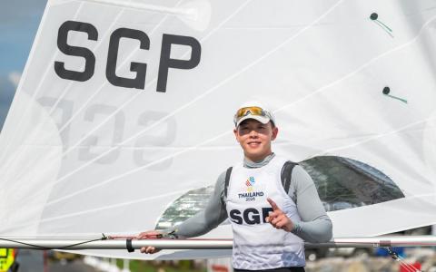 虽然短暂遭对手反超，但卢军汉沉着应战，稳稳达成四连冠壮举。（新加坡全国奥理会提供）