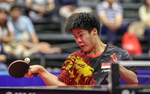 郭勇顺利摘下男单金牌，完成在两届东运会三个项目的卫冕。（白艳琳摄）