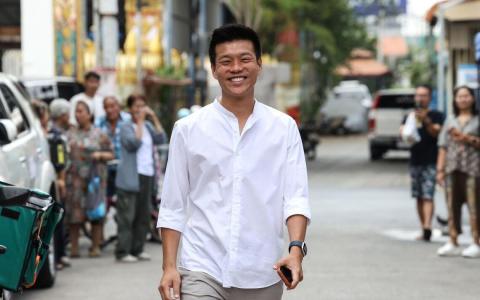 民调显示，人民党有望获得最多席位。图为人民党领袖那他蓬。（彭博社）