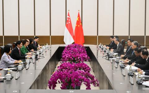 黄循财总理：新中关系处于极佳状态 盼与海南加强自贸港联系