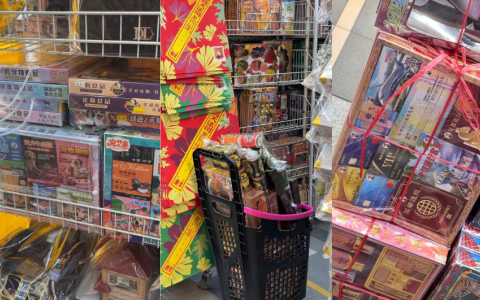 清明节祭品推陈出新，除了纸扎衣饰要跟上最新潮流，还有专门为过世宠物准备的粮食和玩具。（董柏汝摄）